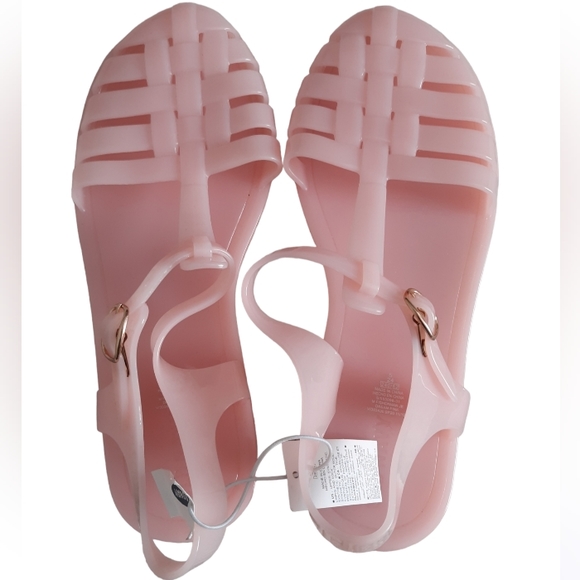 NWT Size 5 Dream Pink Jelly Cage Buckle Sandals - Picture 5 of 11